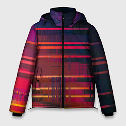 Куртка зимняя мужская Glitch of gradient, цвет: 3D-черный