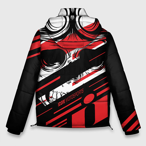 Мужская зимняя куртка Череп Icon красный / 3D-Черный – фото 2