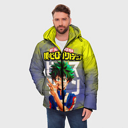 Куртка зимняя мужская Моя геройская академия Изуку, цвет: 3D-красный — фото 2