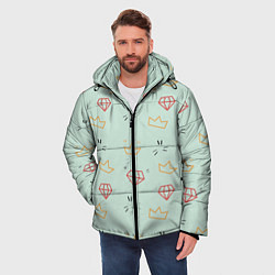 Куртка зимняя мужская Алмазный арт, цвет: 3D-черный — фото 2