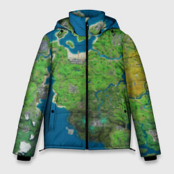 Куртка зимняя мужская Fortnite карта, цвет: 3D-черный