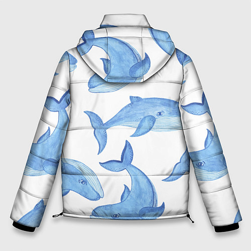 Мужская зимняя куртка Косяк китов / 3D-Светло-серый – фото 2