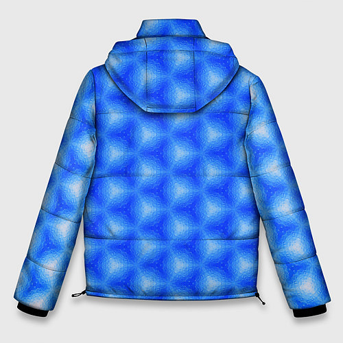 Мужская зимняя куртка Синие соты / 3D-Черный – фото 2