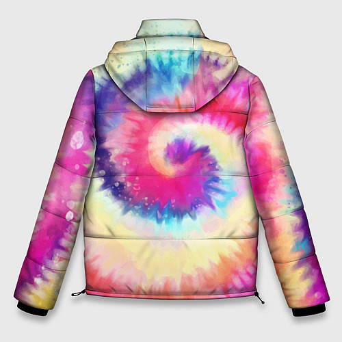 Мужская зимняя куртка Tie Dye vortex / 3D-Черный – фото 2