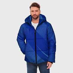 Куртка зимняя мужская Линейная Абстракция, цвет: 3D-черный — фото 2