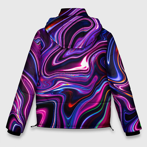 Мужская зимняя куртка Abstract Fluid / 3D-Черный – фото 2