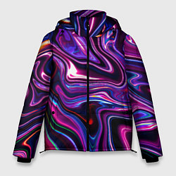 Куртка зимняя мужская Abstract Fluid, цвет: 3D-черный