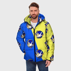 Куртка зимняя мужская Sonic - Соник, цвет: 3D-черный — фото 2