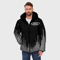 Куртка зимняя мужская Ford чб, цвет: 3D-черный — фото 2