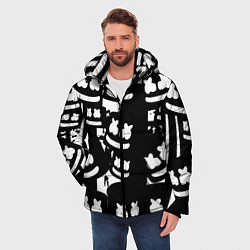 Куртка зимняя мужская Marshmello, цвет: 3D-черный — фото 2