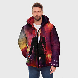 Куртка зимняя мужская ДОКТОР КТО, цвет: 3D-черный — фото 2