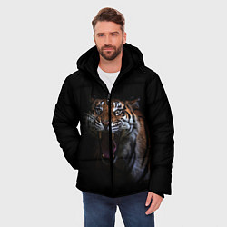 Куртка зимняя мужская Тигр, цвет: 3D-красный — фото 2