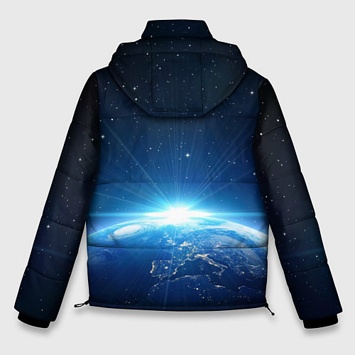 Мужская зимняя куртка Космический кот / 3D-Черный – фото 2