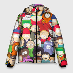 Куртка зимняя мужская South Park персонажи, цвет: 3D-черный