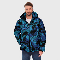 Куртка зимняя мужская Абстракция, цвет: 3D-черный — фото 2