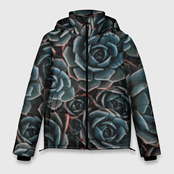 Куртка зимняя мужская Цветы Розы, цвет: 3D-светло-серый