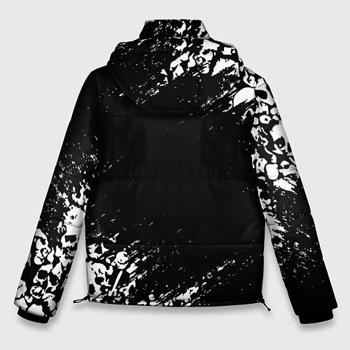 Мужская зимняя куртка БЕЛЫЕ ЧЕРЕПА / 3D-Черный – фото 2