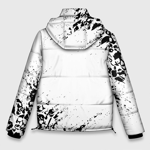 Мужская зимняя куртка БЕЛЫЕ ЧЕРЕПА / 3D-Черный – фото 2