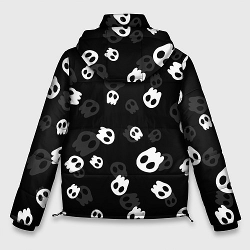 Мужская зимняя куртка НЕОНОВЫЕ ЧЕРЕПА / 3D-Черный – фото 2