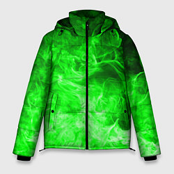 Куртка зимняя мужская ОГОНЬ GREEN NEON, цвет: 3D-черный