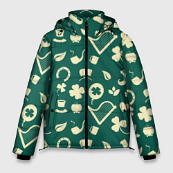 Куртка зимняя мужская Ирландский арт, цвет: 3D-черный