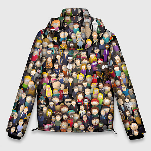 Мужская зимняя куртка Персонажи South Park / 3D-Черный – фото 2