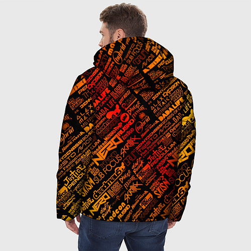 Мужская зимняя куртка Музыкальные бренды / 3D-Светло-серый – фото 4
