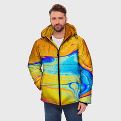 Куртка зимняя мужская ABSTRACT WAVES, цвет: 3D-черный — фото 2