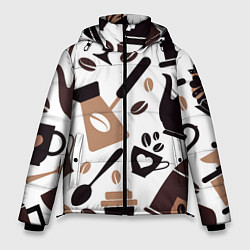 Куртка зимняя мужская Coffee, цвет: 3D-черный