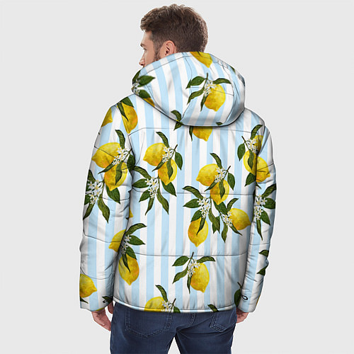 Мужская зимняя куртка Лимоны / 3D-Светло-серый – фото 4