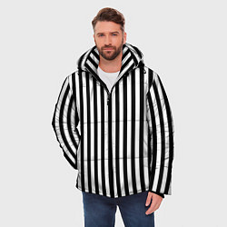 Куртка зимняя мужская Пикси полосы, цвет: 3D-черный — фото 2