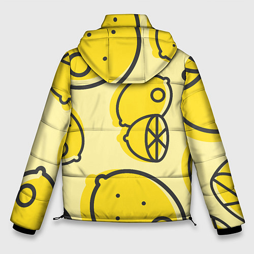 Мужская зимняя куртка Лимончики / 3D-Черный – фото 2