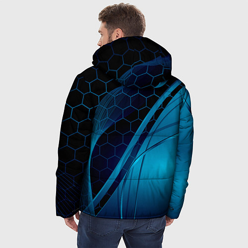 Мужская зимняя куртка ABSTRACT BLUE / 3D-Светло-серый – фото 4