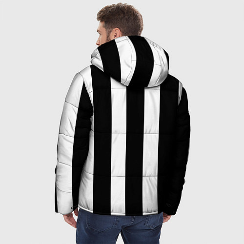 Мужская зимняя куртка Полоска / 3D-Светло-серый – фото 4