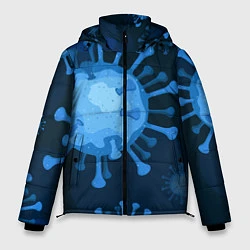 Куртка зимняя мужская Сorona virus infection, цвет: 3D-черный