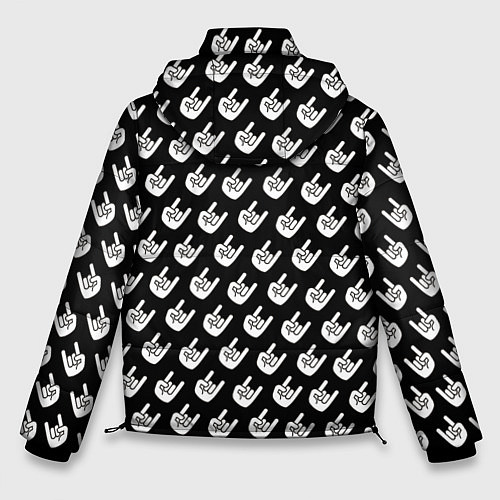 Мужская зимняя куртка Паттерн Рок коза / 3D-Черный – фото 2