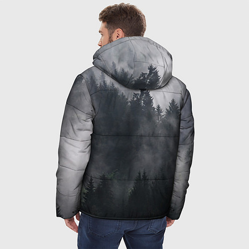 Мужская зимняя куртка Лес / 3D-Светло-серый – фото 4