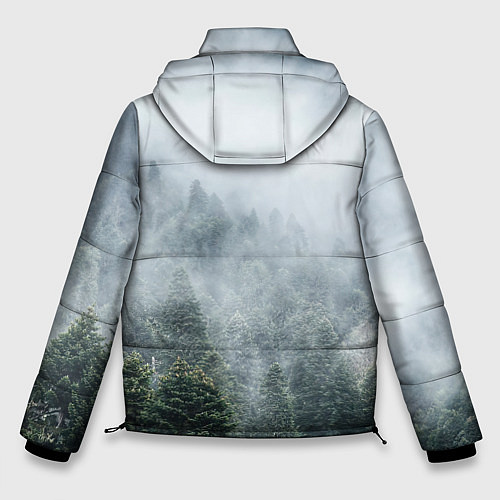 Мужская зимняя куртка Туманный лес / 3D-Черный – фото 2