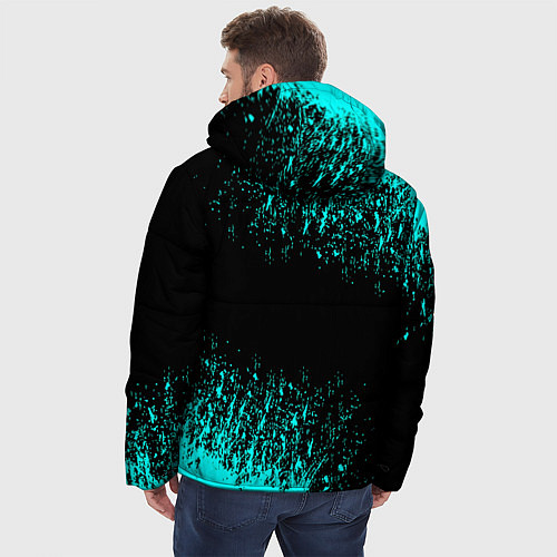 Мужская зимняя куртка Краска / 3D-Светло-серый – фото 4