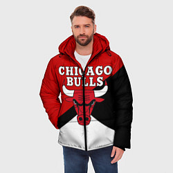 Куртка зимняя мужская CHICAGO BULLS, цвет: 3D-черный — фото 2