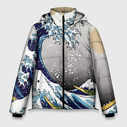 Мужская зимняя куртка The great wave off kanagawa