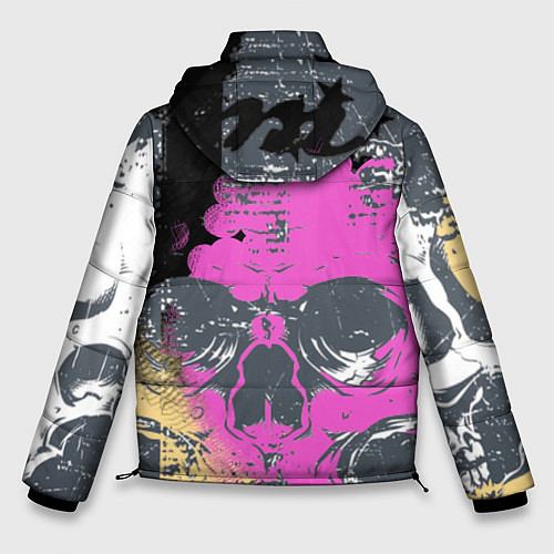 Мужская зимняя куртка Череп / 3D-Черный – фото 2