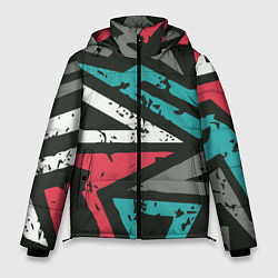 Куртка зимняя мужская Geometric Abstraction, цвет: 3D-черный