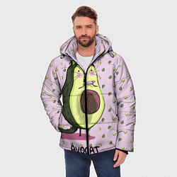 Куртка зимняя мужская Авокадо Кот, цвет: 3D-черный — фото 2