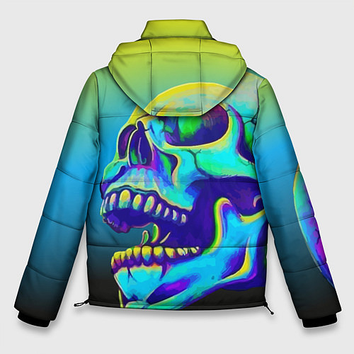 Мужская зимняя куртка Neon skull / 3D-Красный – фото 2