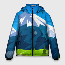 Мужская зимняя куртка Горы пейзаж природа вектор