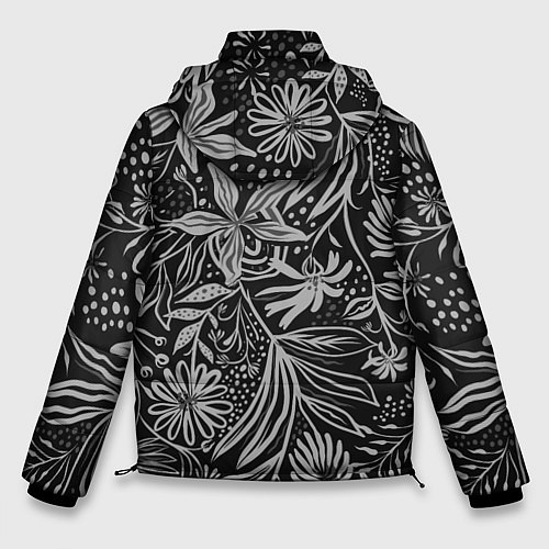 Мужская зимняя куртка Флора Черно Белая / 3D-Черный – фото 2