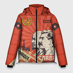 Куртка зимняя мужская Atomic Heart: Сталин x Ленин, цвет: 3D-черный