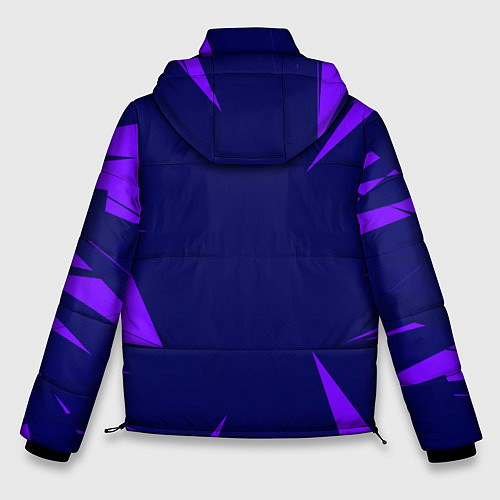 Мужская зимняя куртка Граффити Лев фиолетовый / 3D-Черный – фото 2