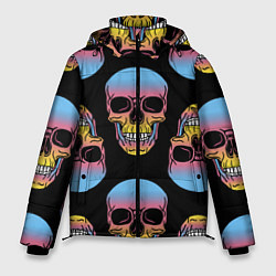 Куртка зимняя мужская Neon skull!, цвет: 3D-красный